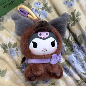 Kuromi Plush Capybara Bag Charm from Miniso